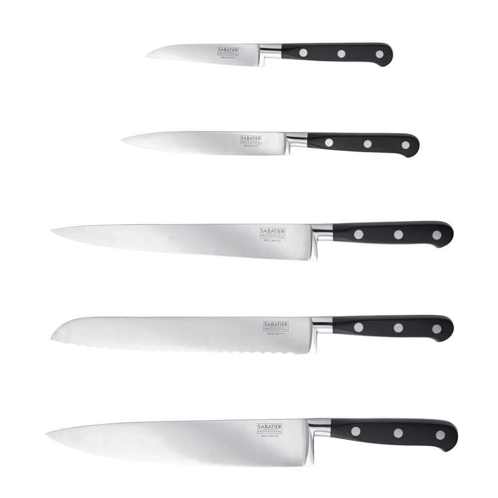Sabatier Professional 5 Piece Oak Rounded Knife Block Set